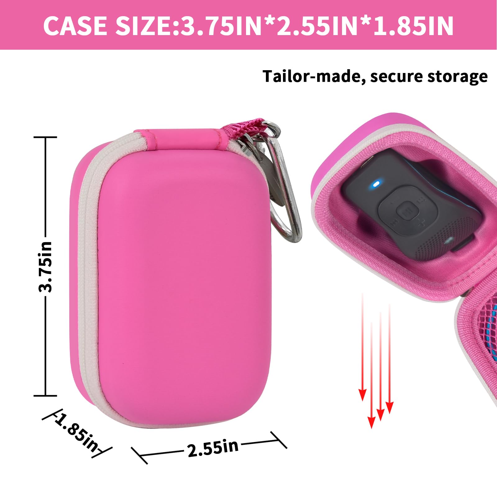 ANKHOH Carrying Travel Case for Noxgear 39g Wearable Bluetooth Clip Speaker