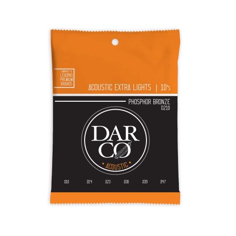 Darco® Acoustic Guitar Strings – Phosphor Bronze, Extra Light Gauge | Bright, Balanced Tone with Reliable Performance | Affordable Strings for Everyday Play