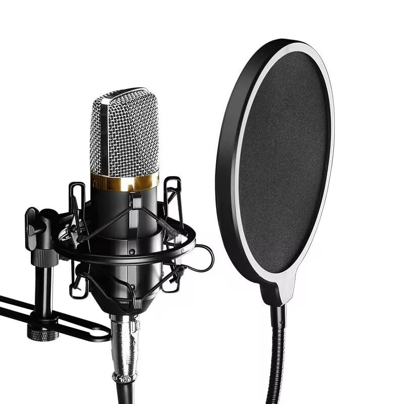 HORNO Professional Microphone Filter Screen with Flexible Gooseneck Mount