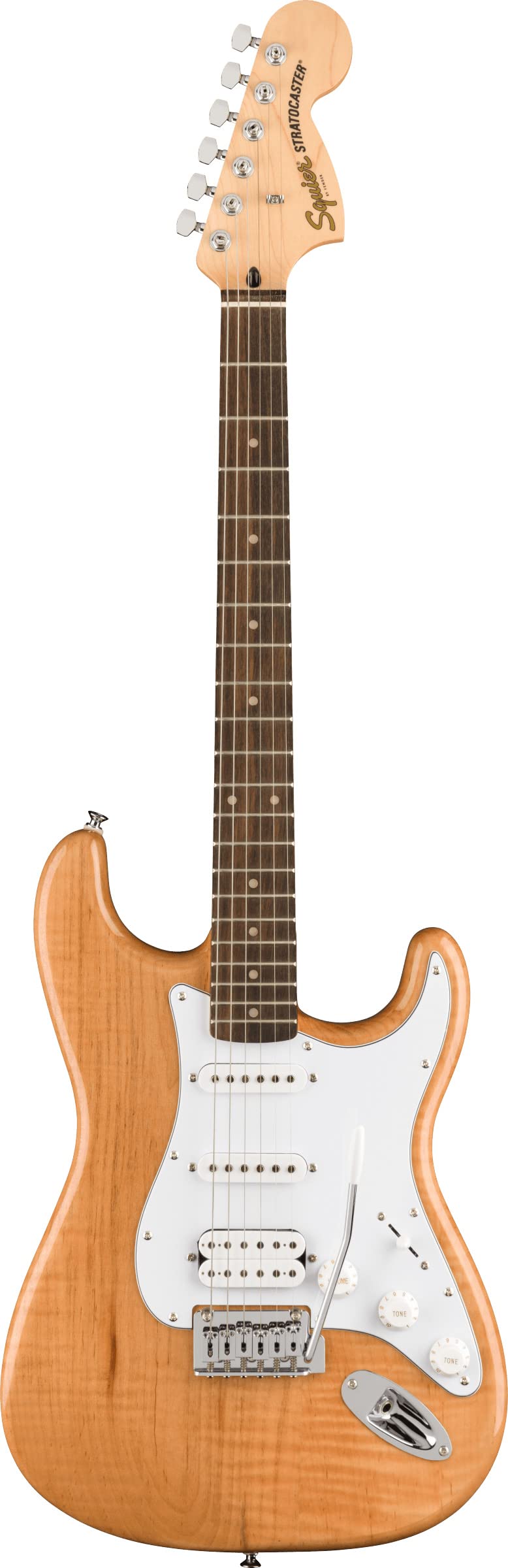 Squier Affinity Series FSR Stratocaster Electric Guitar, Natural, Laurel Fingerboard
