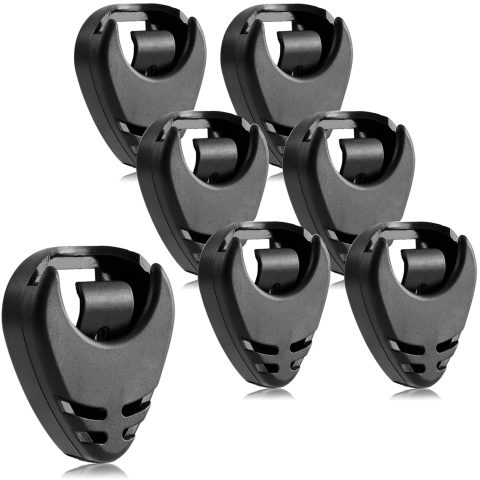 Pick Holder, Stick-on Guitar Pick Holder, Easy to Paste on the Guitar with Adhesive Back, Guitar Accessories, Convenient Picks Placement for Acoustic Guitar Bass Ukulele (7 Pack)