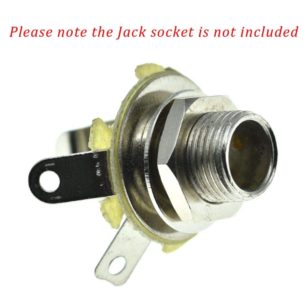 KAISH 20pcs Metric Guitar Input Output Jack Socket Nut and Washer Guitar Jack Nuts for Import Guitars Nickel