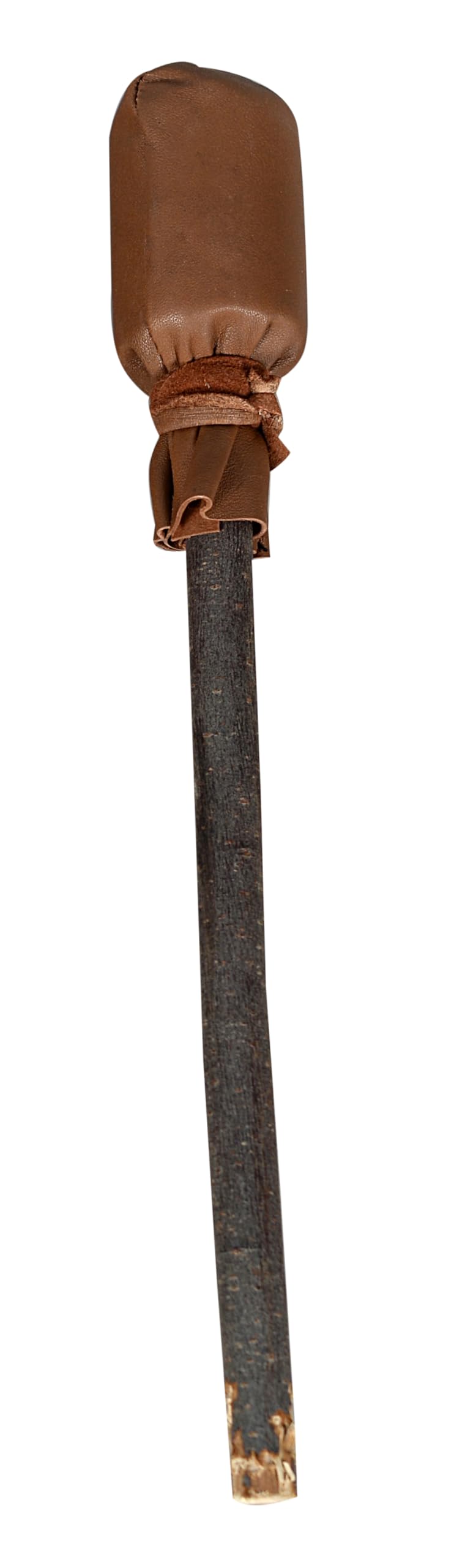 ARAW Shaman Native American Drumbeater, Drumstick Natural Wood Handle, Leather Head Beater (Brown)