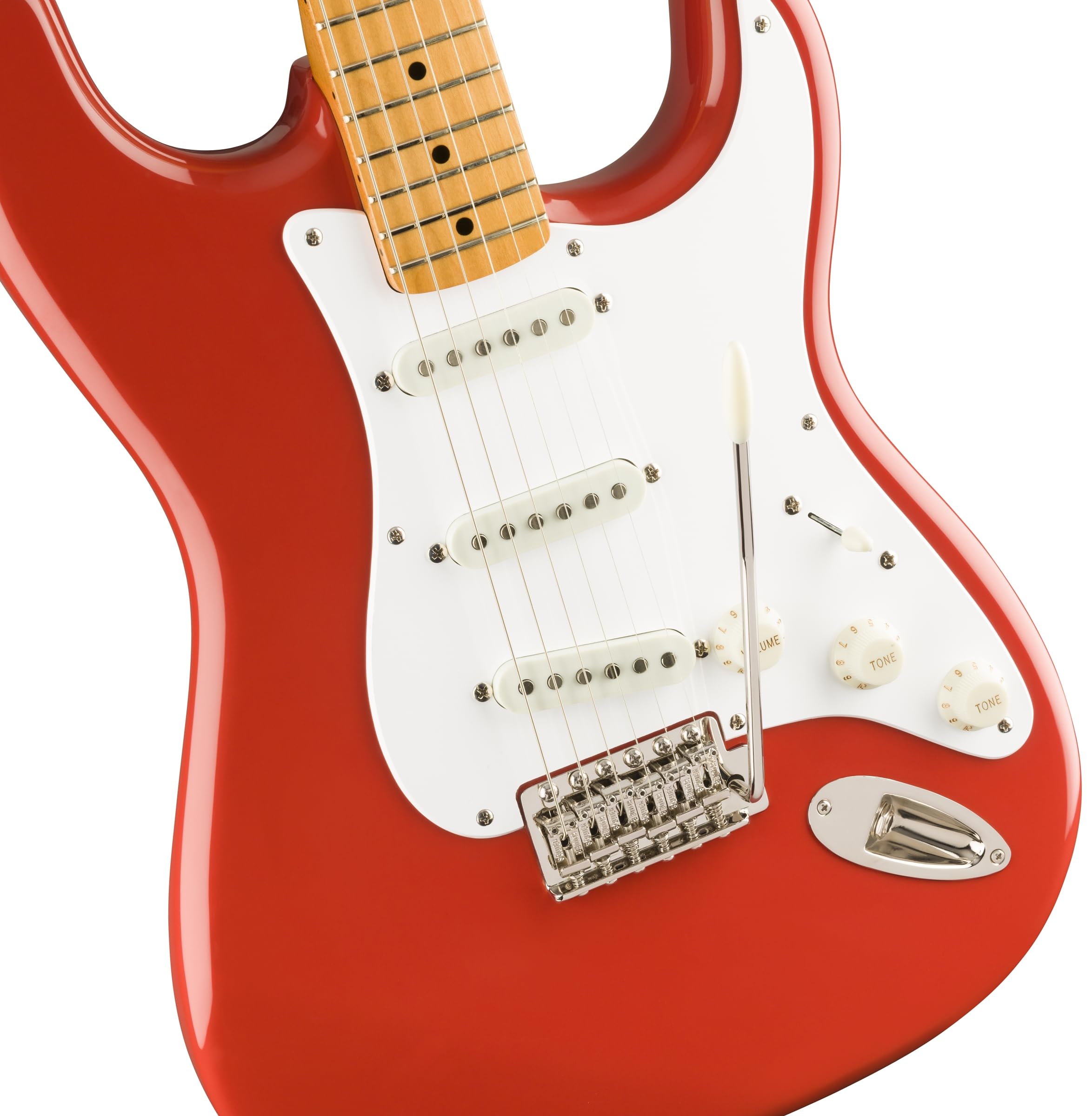 Fender 0374005540 Squier Classic Vibe 50s Stratocaster Electric Guitar, with 2-Year Warranty, Fiesta Red, Maple Fingerboard