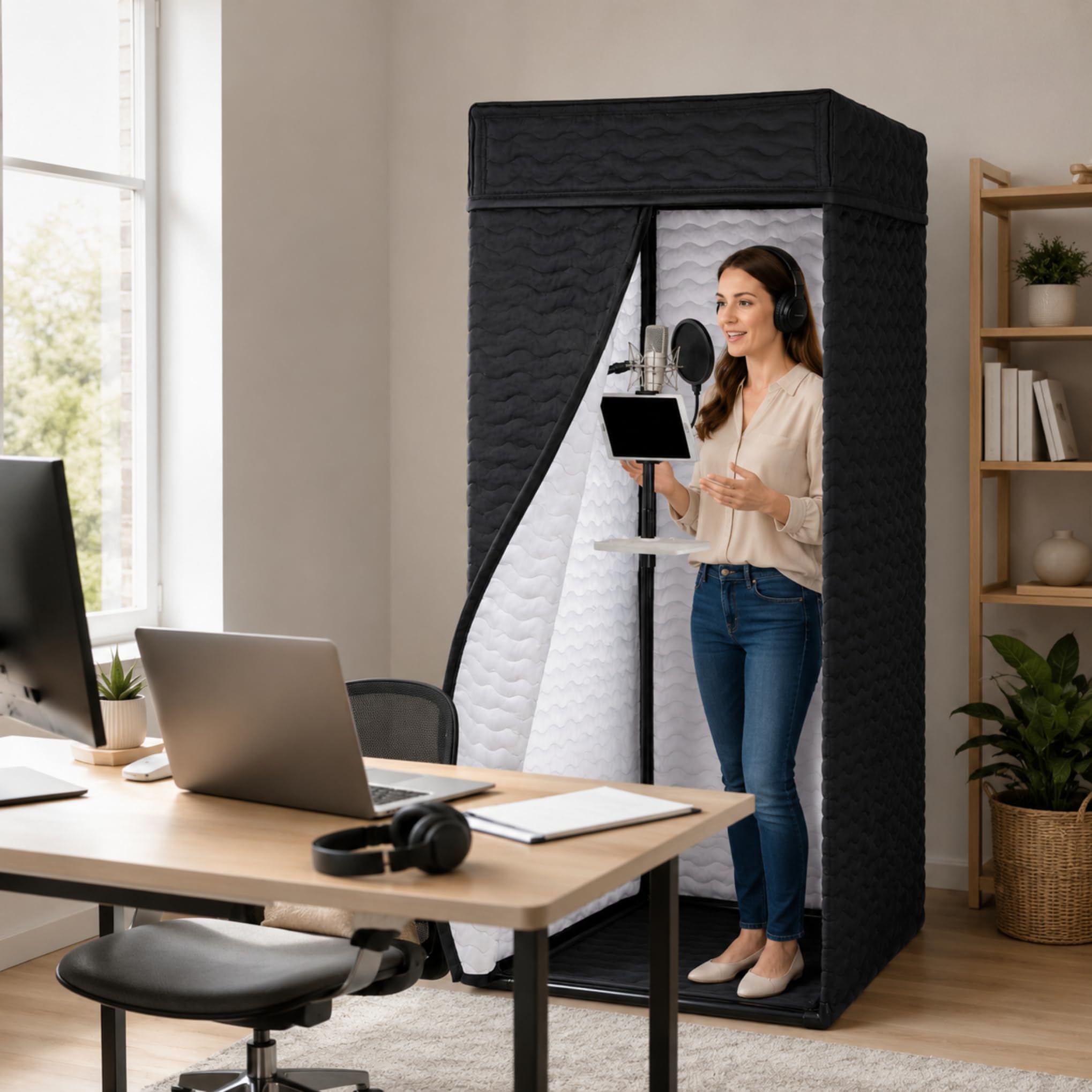 Voctent Portable Vocal Booth for Recording, Sound Booth for Home Studio