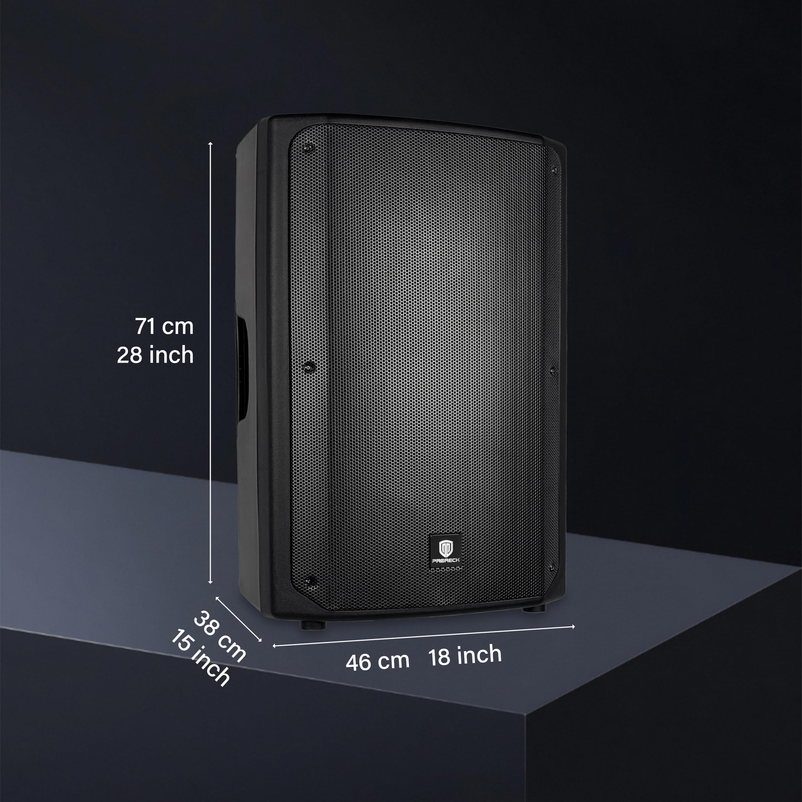 PRORECK Delta 158 2400W Bluetooth PA Speaker System with 8-Channel Powered Mixer, 2 15-Inch Passive Speakers, Stands, Reverb Effects, 15V Phantom Power. Perfect for DJs, Bands, Karaoke, Live Events.