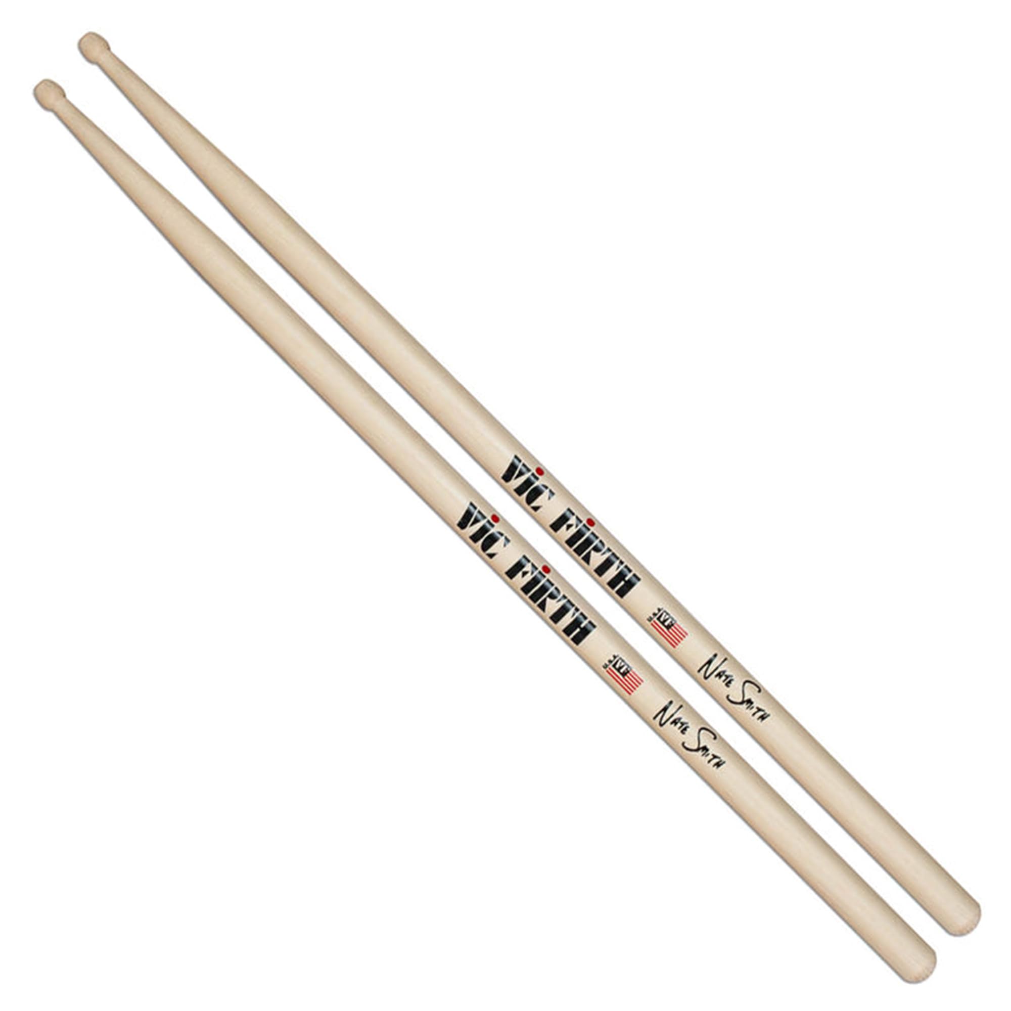 Vic Firth Signature Series Nate Smith Drumsticks – 12‑Pack Bundle with Austin Bazaar Polishing Cloth
