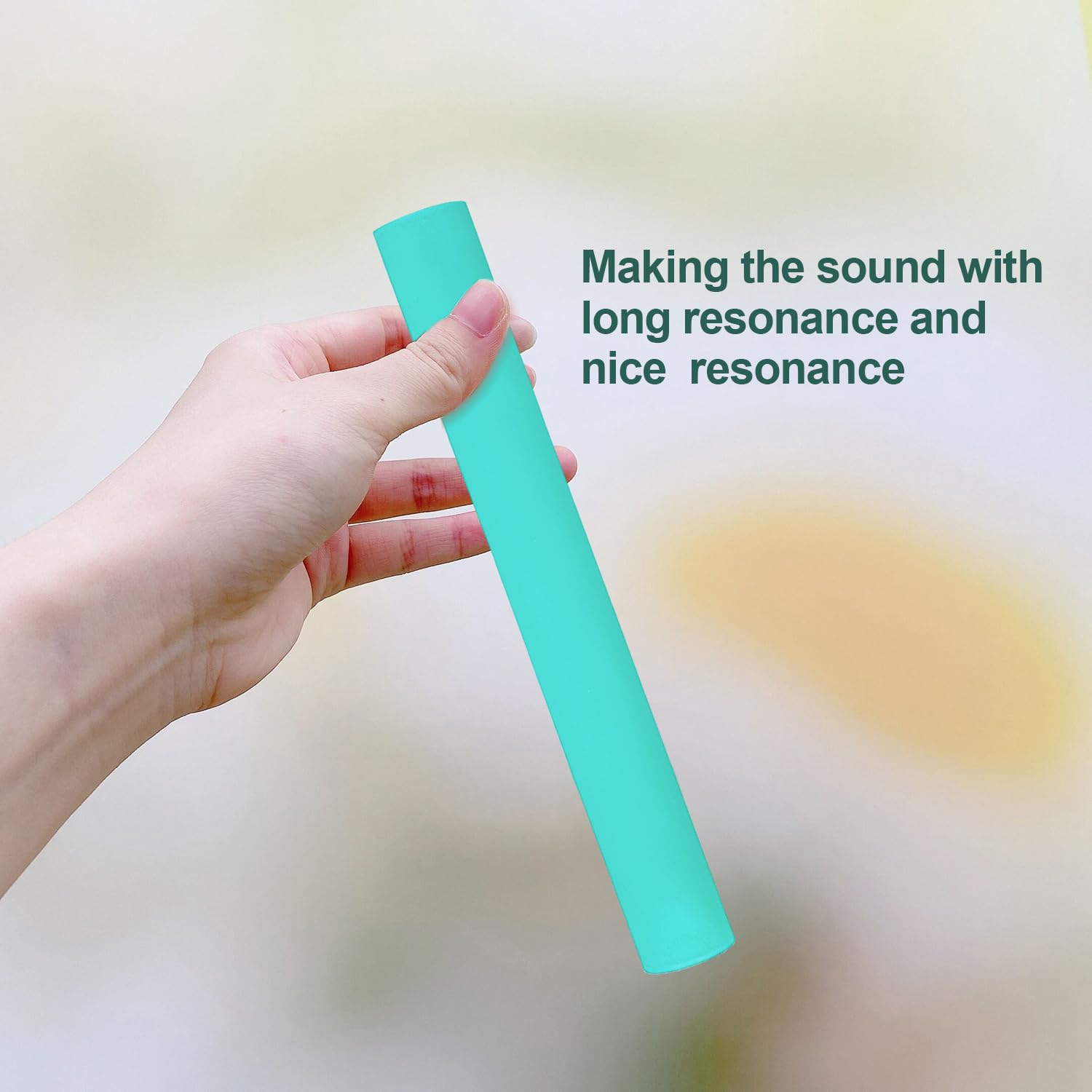 UPCEED Singing Bowl Mallet Hollow Acrylic Silicone Rubber Striker Mallet for Playing Quartz Crystal Singing Bowls with Bundle Pocket(Blue)