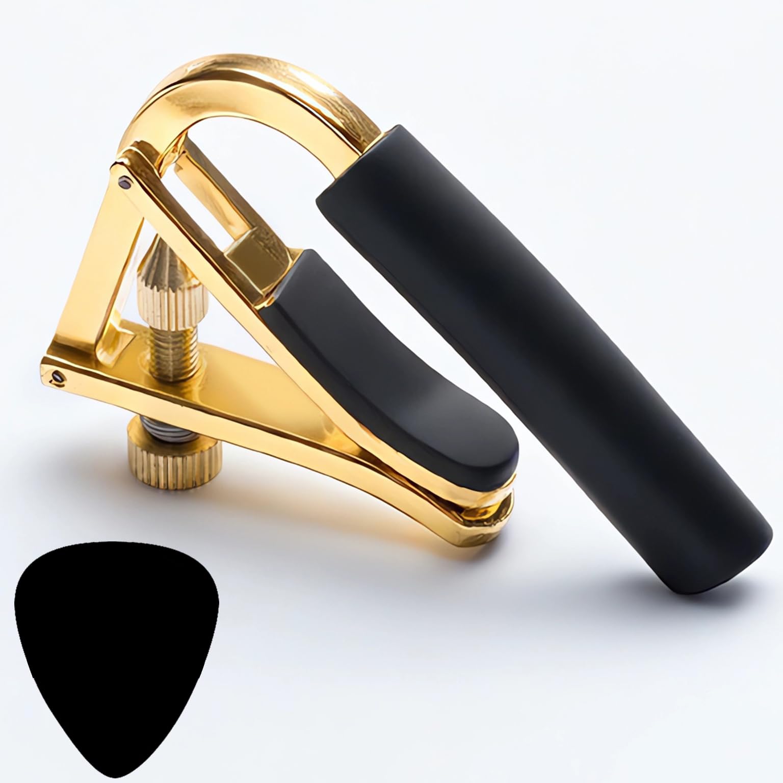 Wrotgt U-Shaped Guitar Capo 304 Stainless Steel | Professional Metal Screw Adjustable Clamp for Acoustic, Electric, Classical Guitars & Bass | Fits 4-12 String & Banjo (9-16″ Radius)