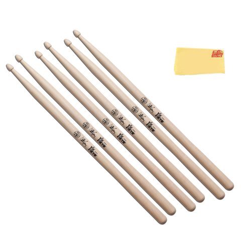 Vic Firth SDC Signature Series Danny Carey Drumsticks – 3-Pack Bundle with Austin Bazaar Polishing Cloth