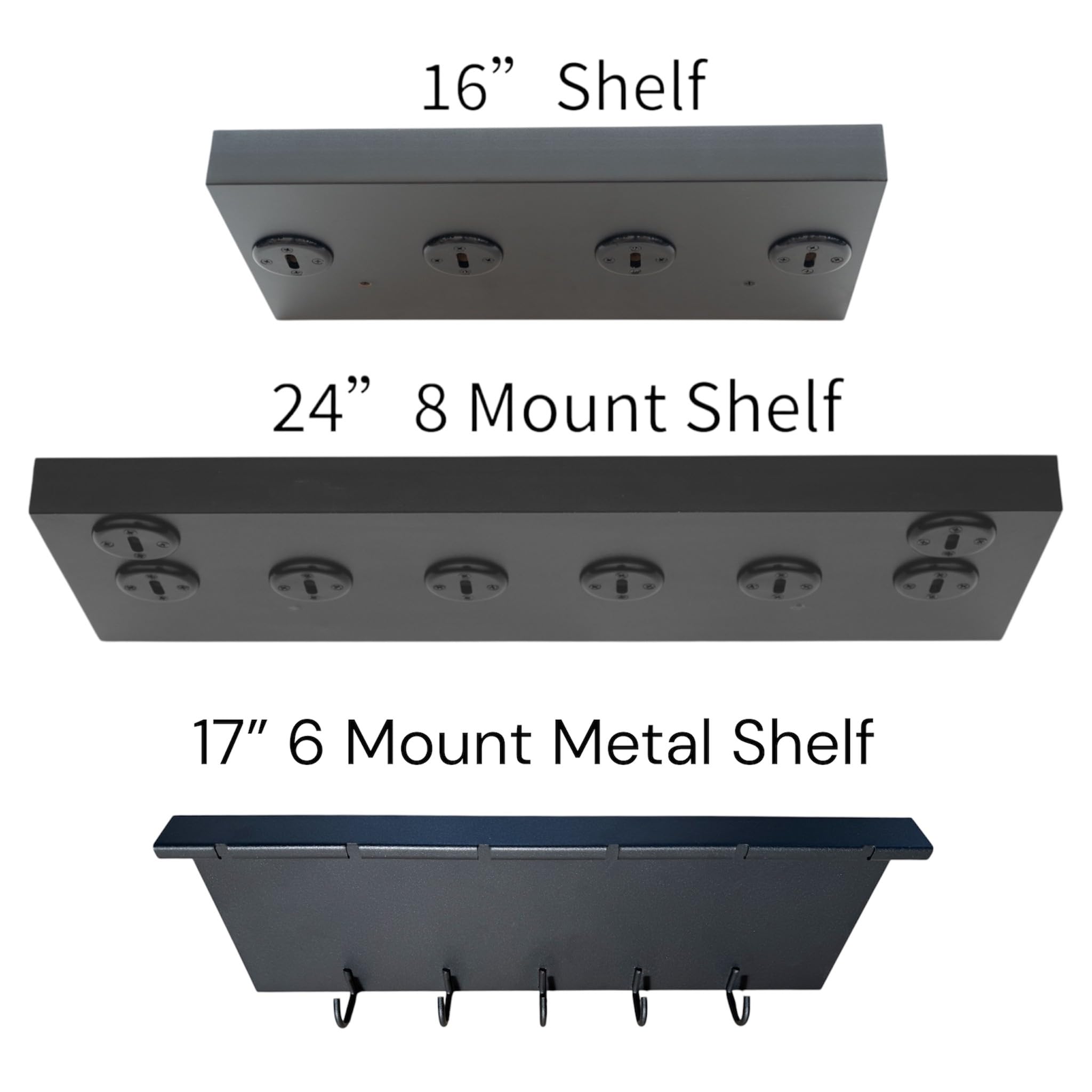 Bendy3D Solutions 17″ Accessory Shelf Compatible with Tonal – Metal Shelf with 6 T-Lock Mounts and 5 Hooks