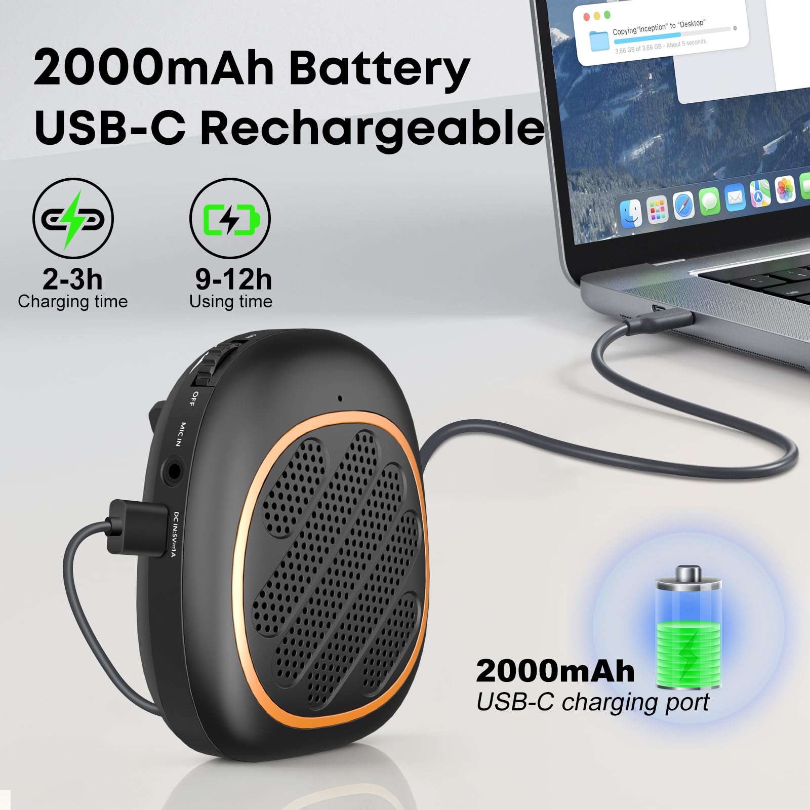 Bueuo Voice Amplifier10W Portable Speaker Microphone for Teachers