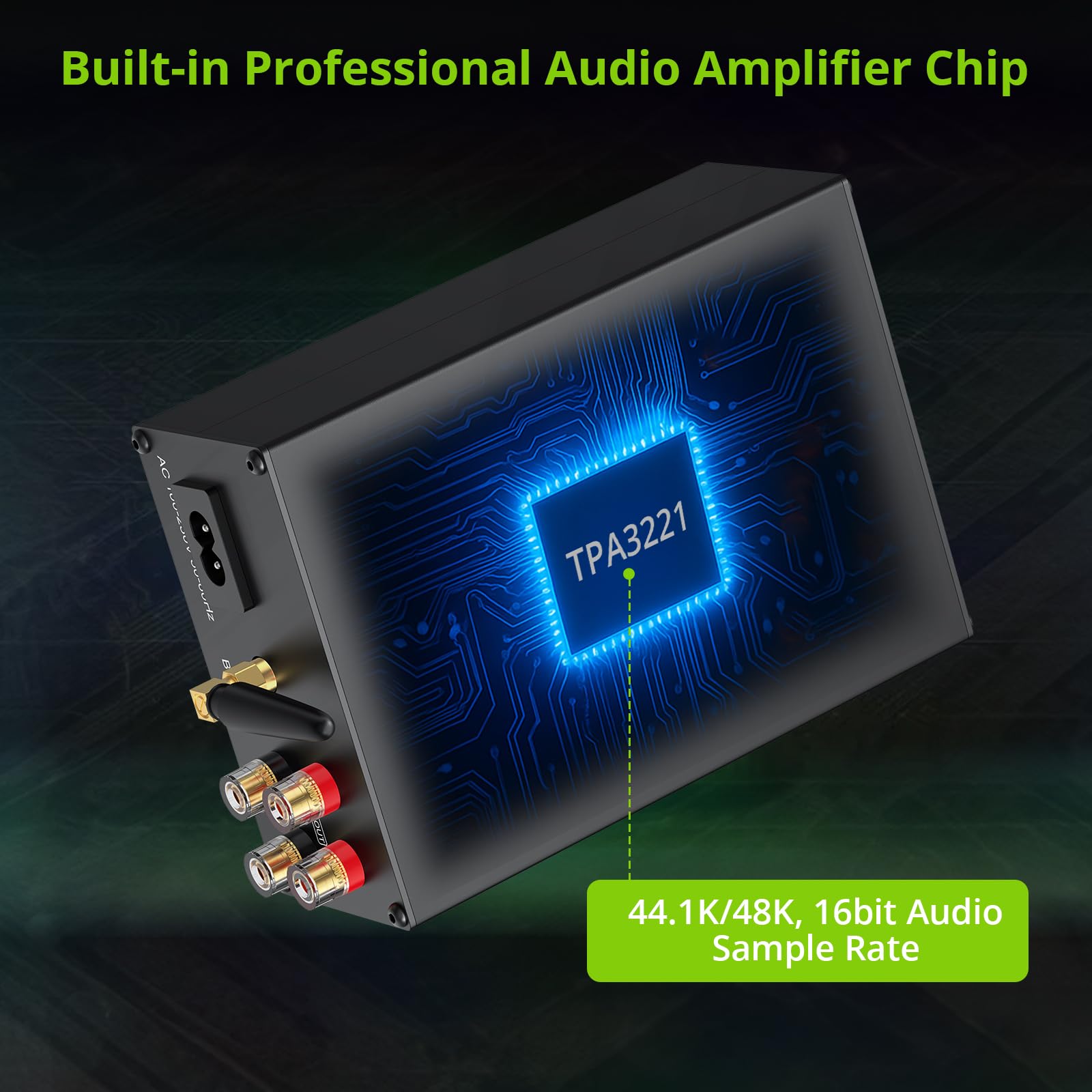 LiNKFOR 4.0CH Bluetooth 5.1 Power Amplifier 200W+200W, Waterproof Shell