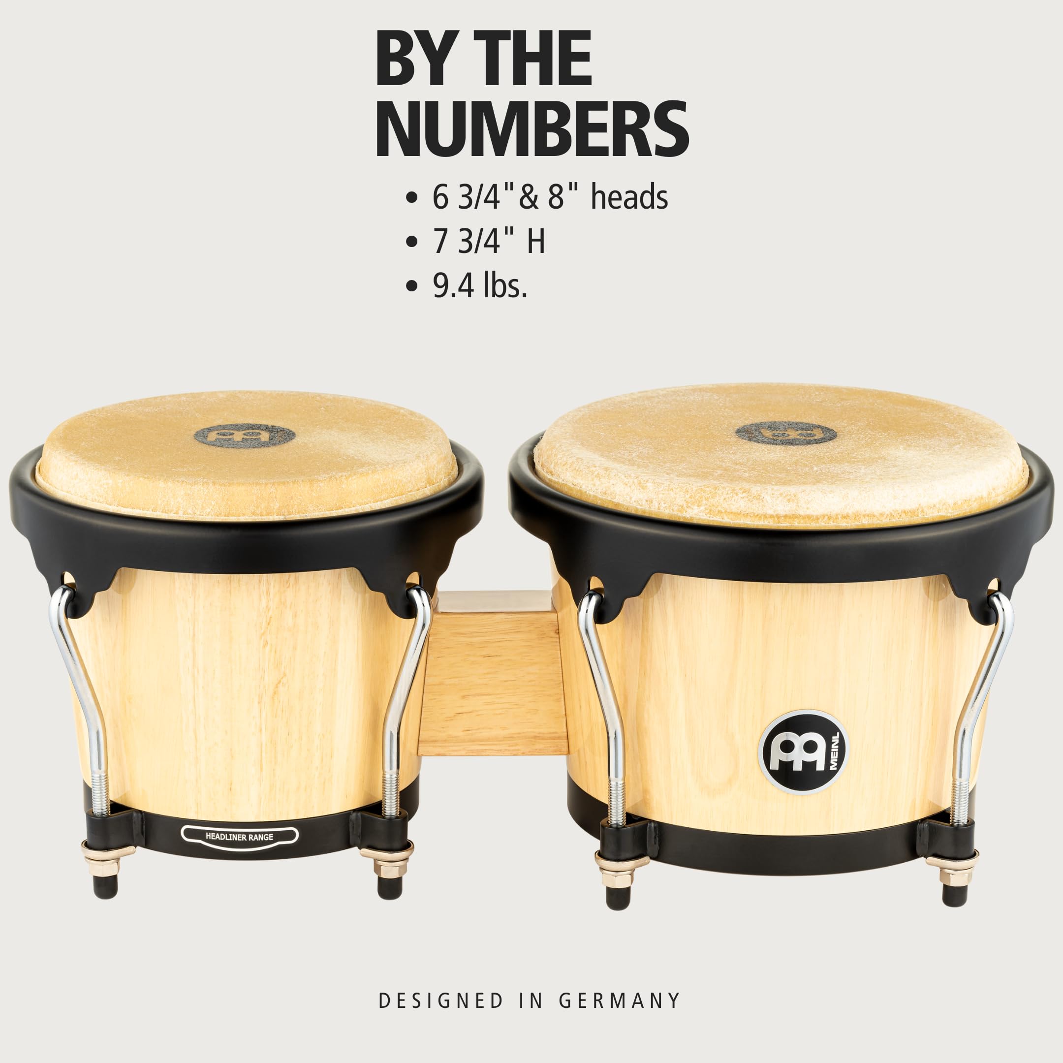 Meinl Percussion Bongo Drums 6.75″, 8″ — NOT MADE IN CHINA