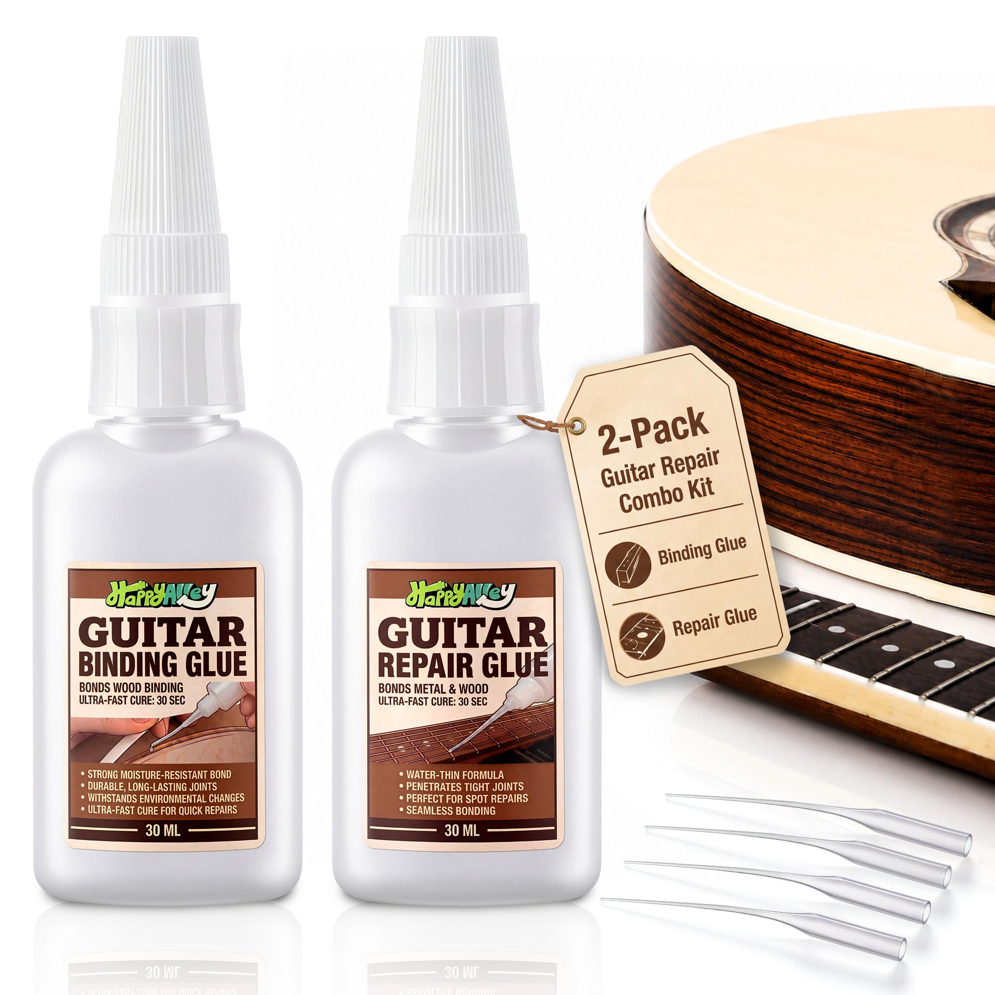 2 Pcs Guitar Nut and Binding Glue Kit, Repair Thin CA Glue for Fret & Nut