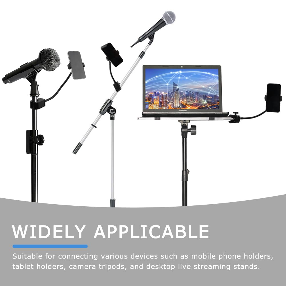 Mic Stand Phone Holder,11.81″ Long Flexible Gooseneck Arm