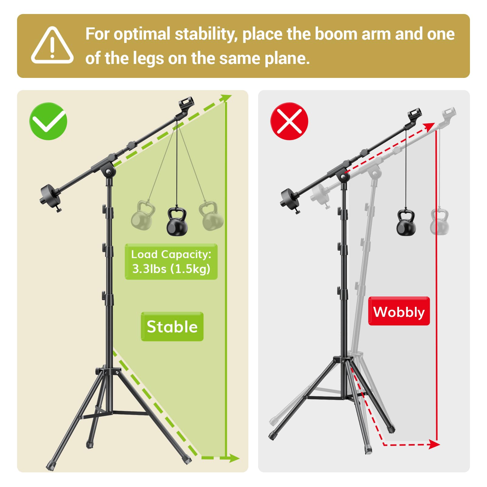 TONOR Microphone Stand with Tablet Holder, Tripod Boom Arm for Floor, Adjustable Height and Angle, Stand with Carrying Bag, Pad Clamp, Max 190 cm/74.8inch, High Compatibility, Cup Tray, T35+