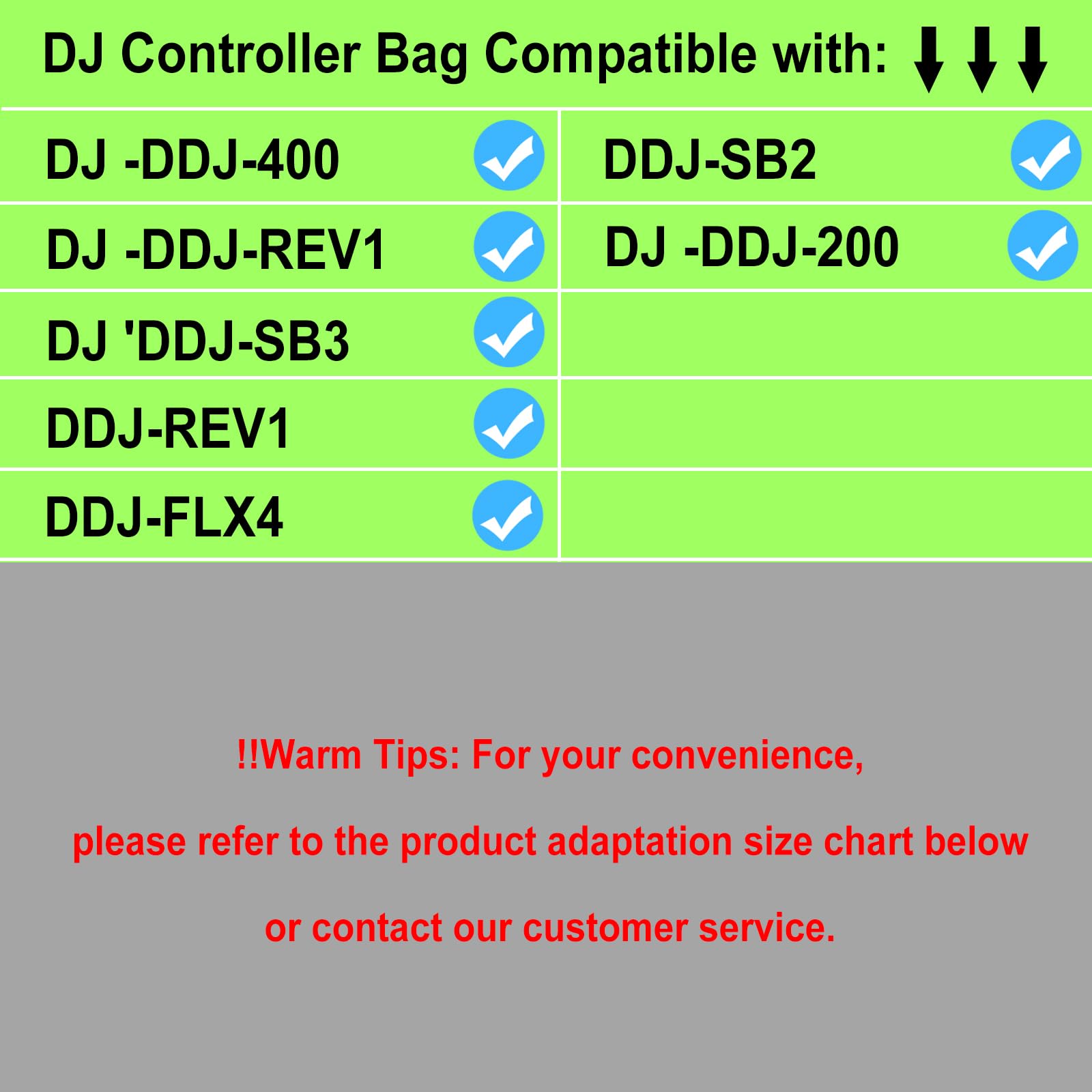 DJ Controller Case Backpack Compatible with DDJ FLX4 / 400 / REV1 / SB3