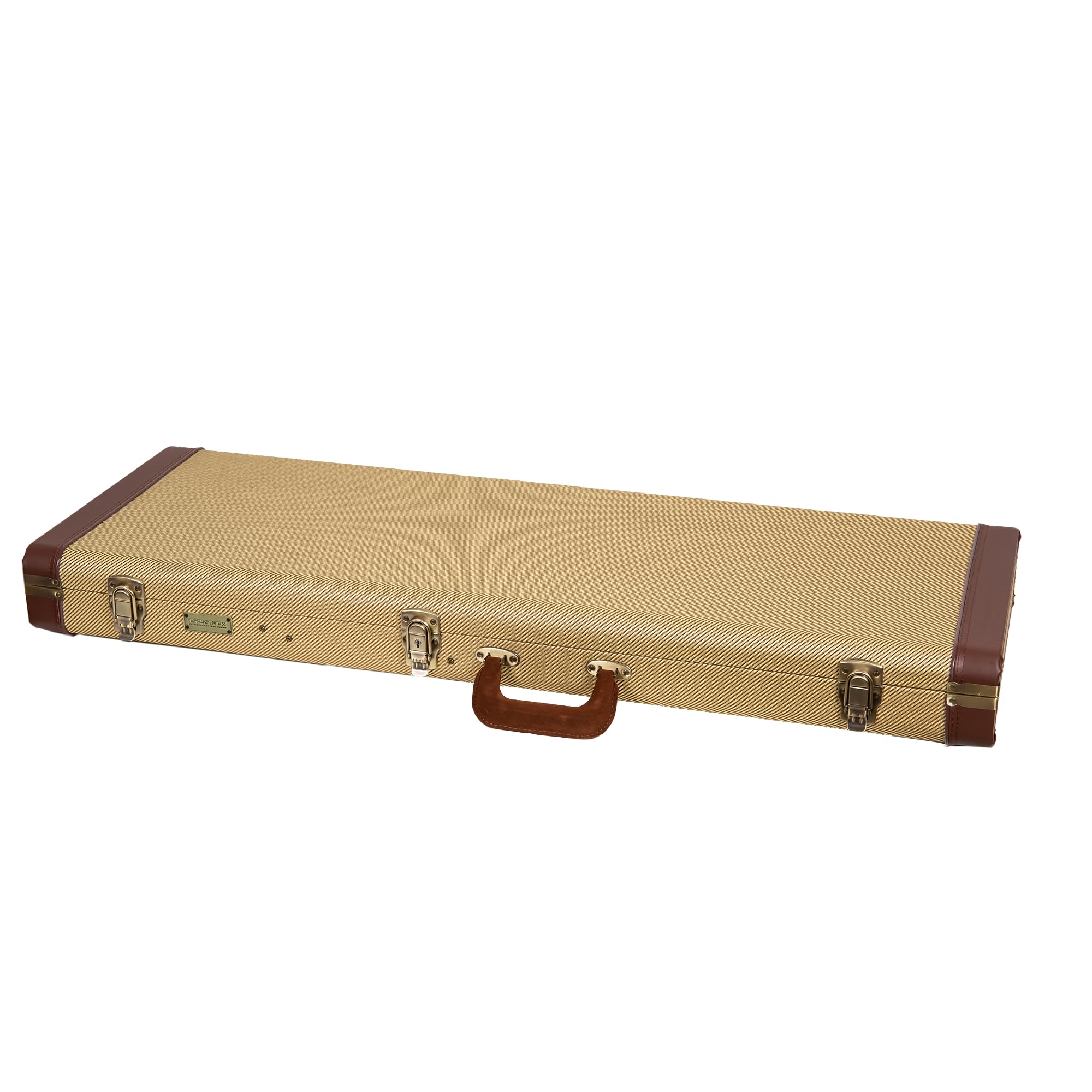 Crossrock Master Series Electric Guitar Case for Fender Stratocaster & Telecaster | Fabric Tweed Exterior, Re-Engineered Wooden Shell, Leather Handle(CRW720EFT)