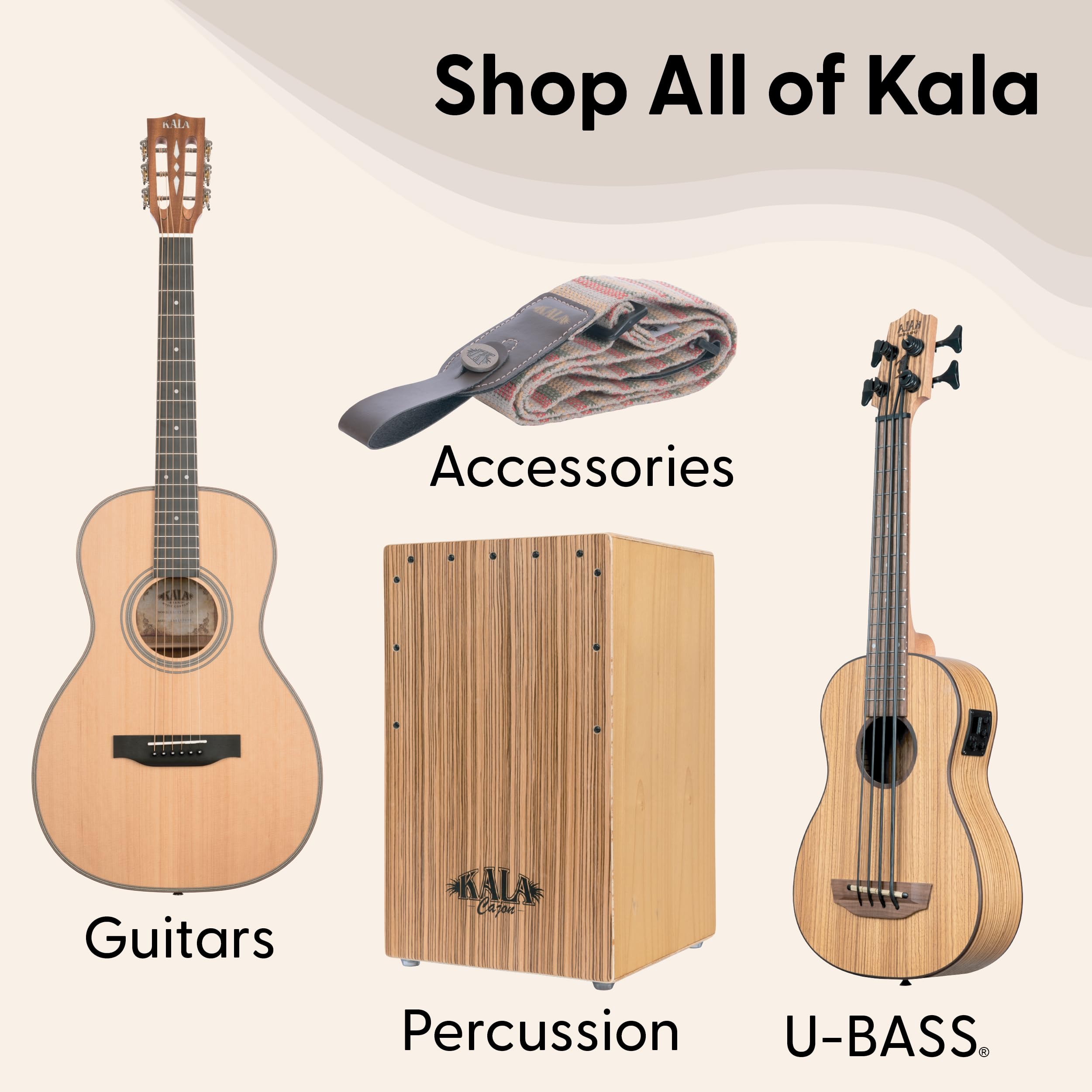 Kala KA-R-WMS-PK-S Soprano Recycled Waterman Ukulele – Pink Dust