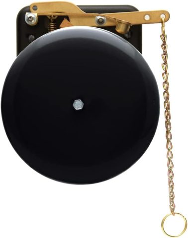 Bevin Bells Steel Trip Gong | Traditional Prize Fighter 6inch Boxing Bell | Loud & Made of Steel & Brass | Boxing Training and Warning Device in One | Man Cave/Bar Accessory | Made in USA 6STG