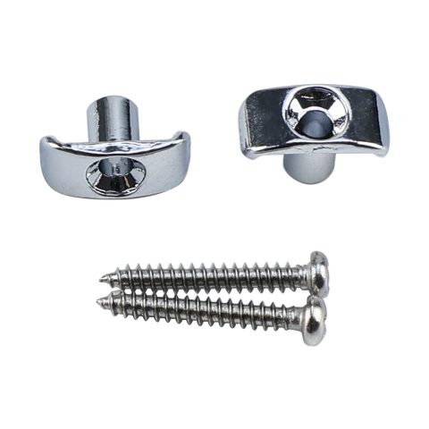 OVSAL 2 PCS Electric Guitar String Guide/Retainer Zinc Alloy String Trees for Electric Guitar Replacement Parts Chrome