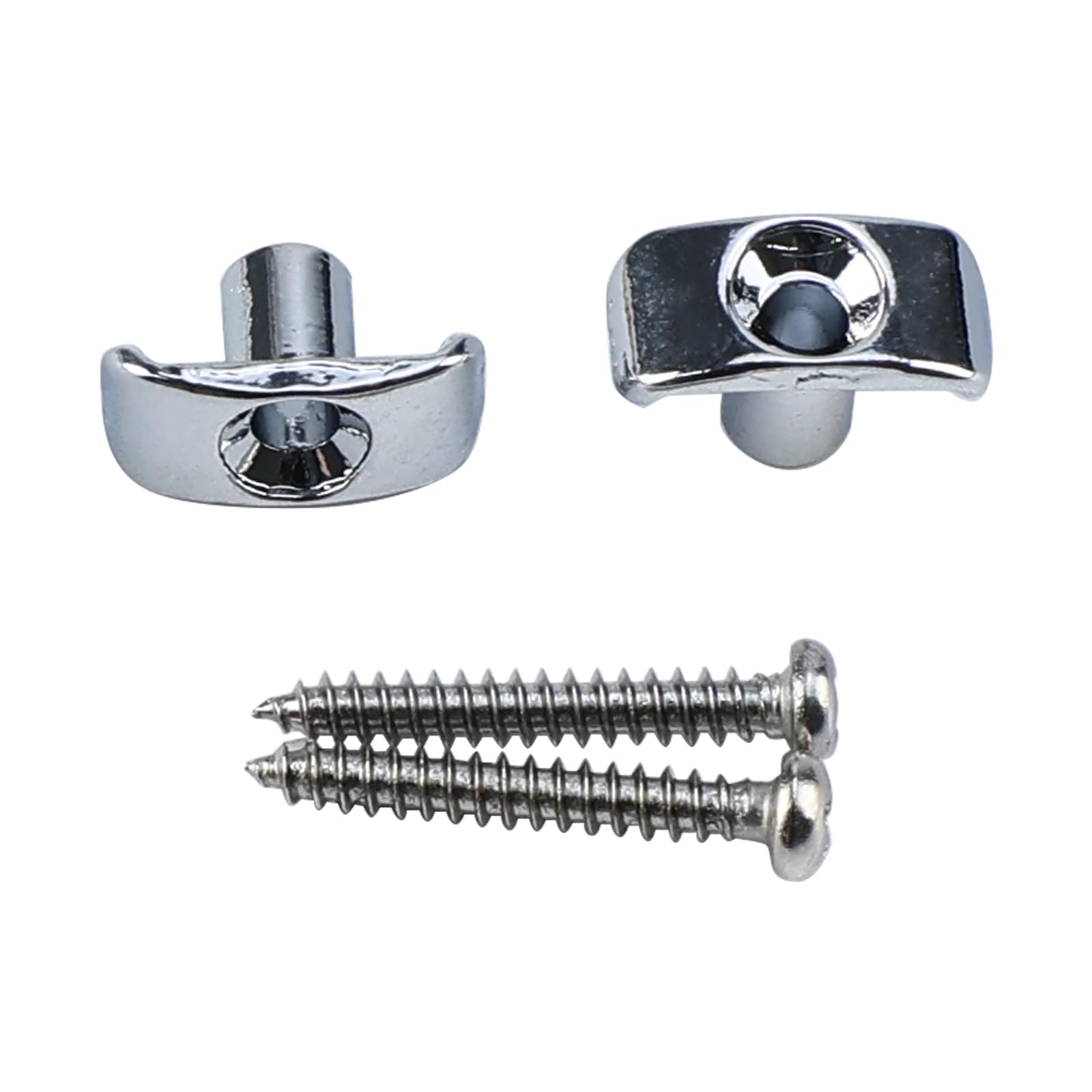 OVSAL 2 PCS Electric Guitar String Guide/Retainer Zinc Alloy String Trees for Electric Guitar Replacement Parts Chrome
