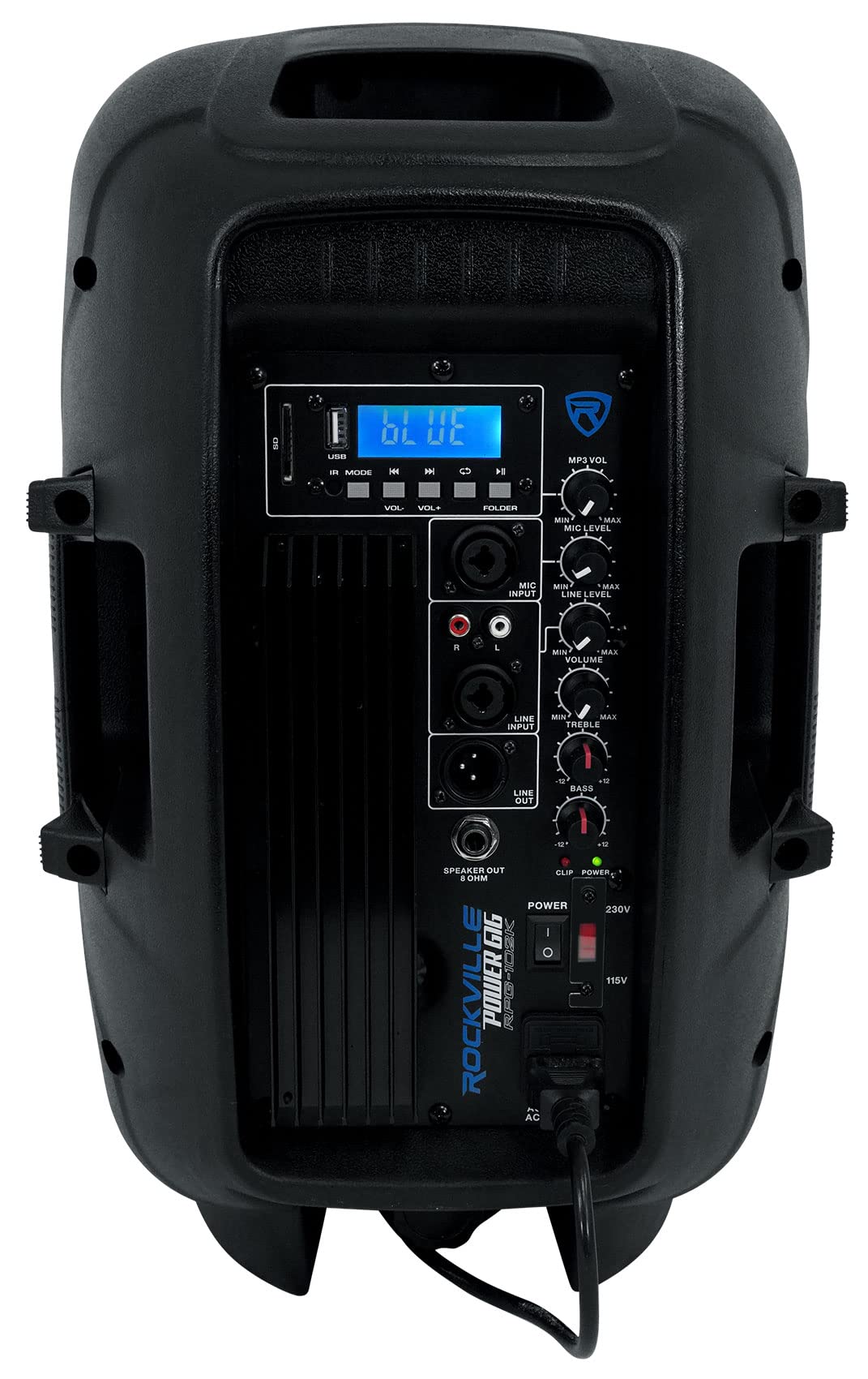 Rockville RPG102K Dual 10″ Powered PA Speaker Package, Mic, Stands, Cables