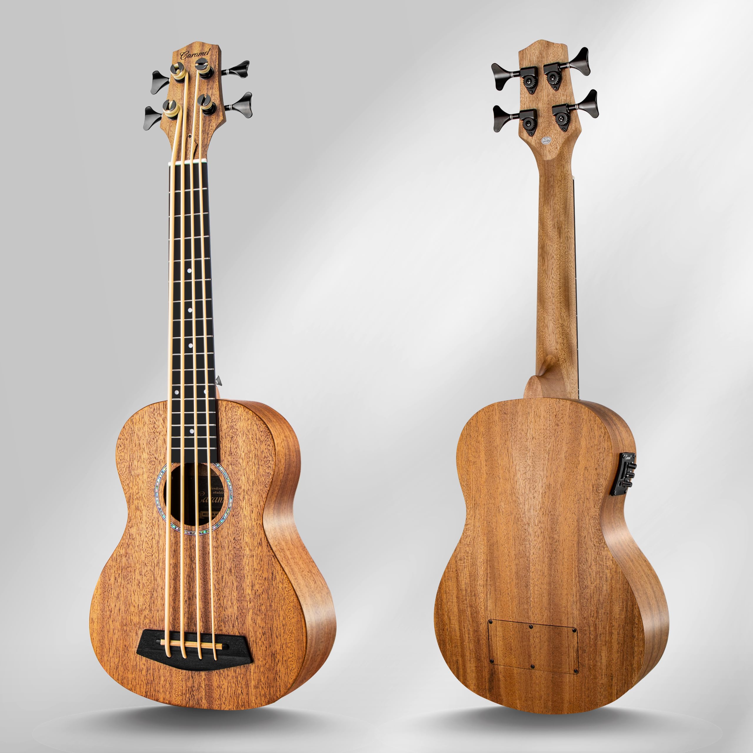 Caramel CUB402 Electric 30inch All Solid Wood Mahogany Ukulele Bass