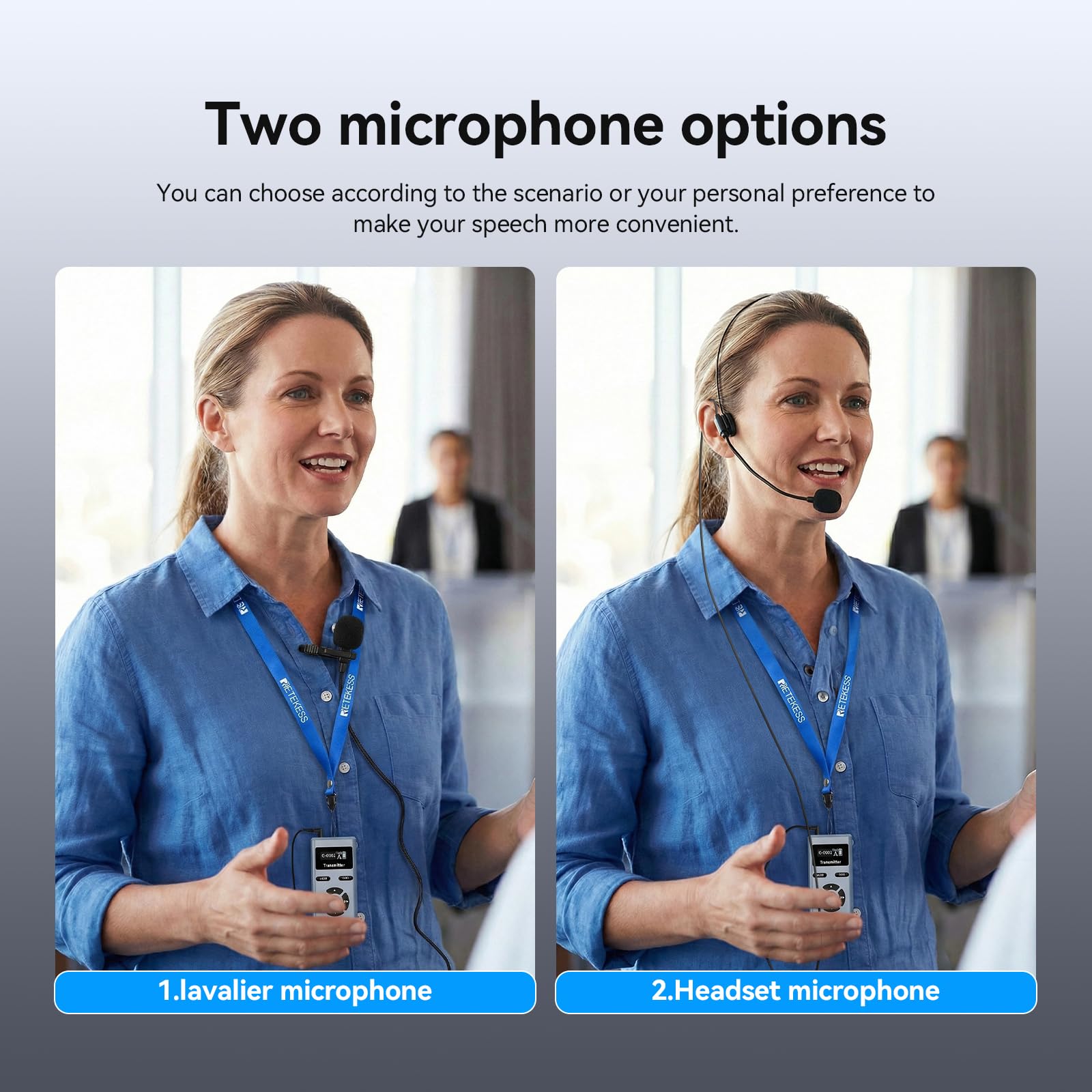 Retekess TT106S Earhook Tour Guide System, Tour Guide Headsets(2TX 30RX)