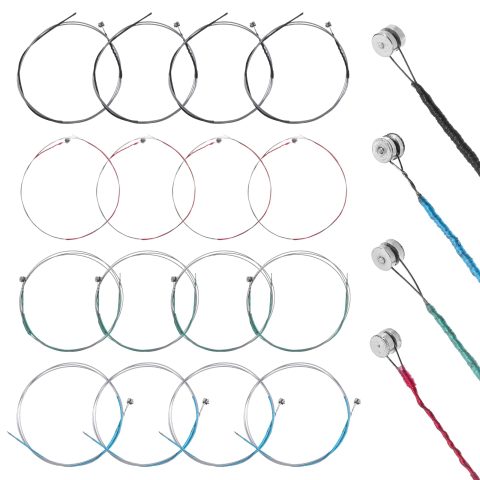 16 PCS Violin Strings, Universal Full Set Universal Carbon Steel Copper Wound with Copper-Plated Ball End Classic Steel Strings for Instruments 4/4 3/4 1/2 1/4 Violin