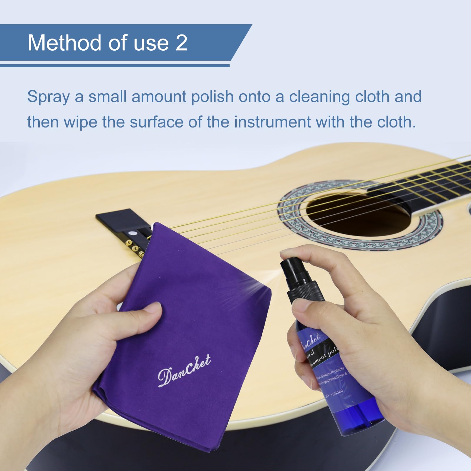 Guitar Cleaner-Polish 60ml-Body and Fretboard Maintenance Cleaner, Polish-Musical Instruments polish-Instrument Accessories