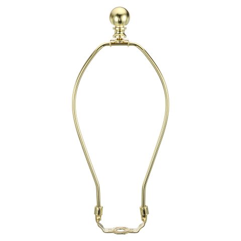 PATIKIL 9.5 Inch Lamp Harp Kit with Finial, 1 Set Detachable Shade Bracket Holder, DIY Lighting Accessories for Table Floor Lamps, Gold Tone