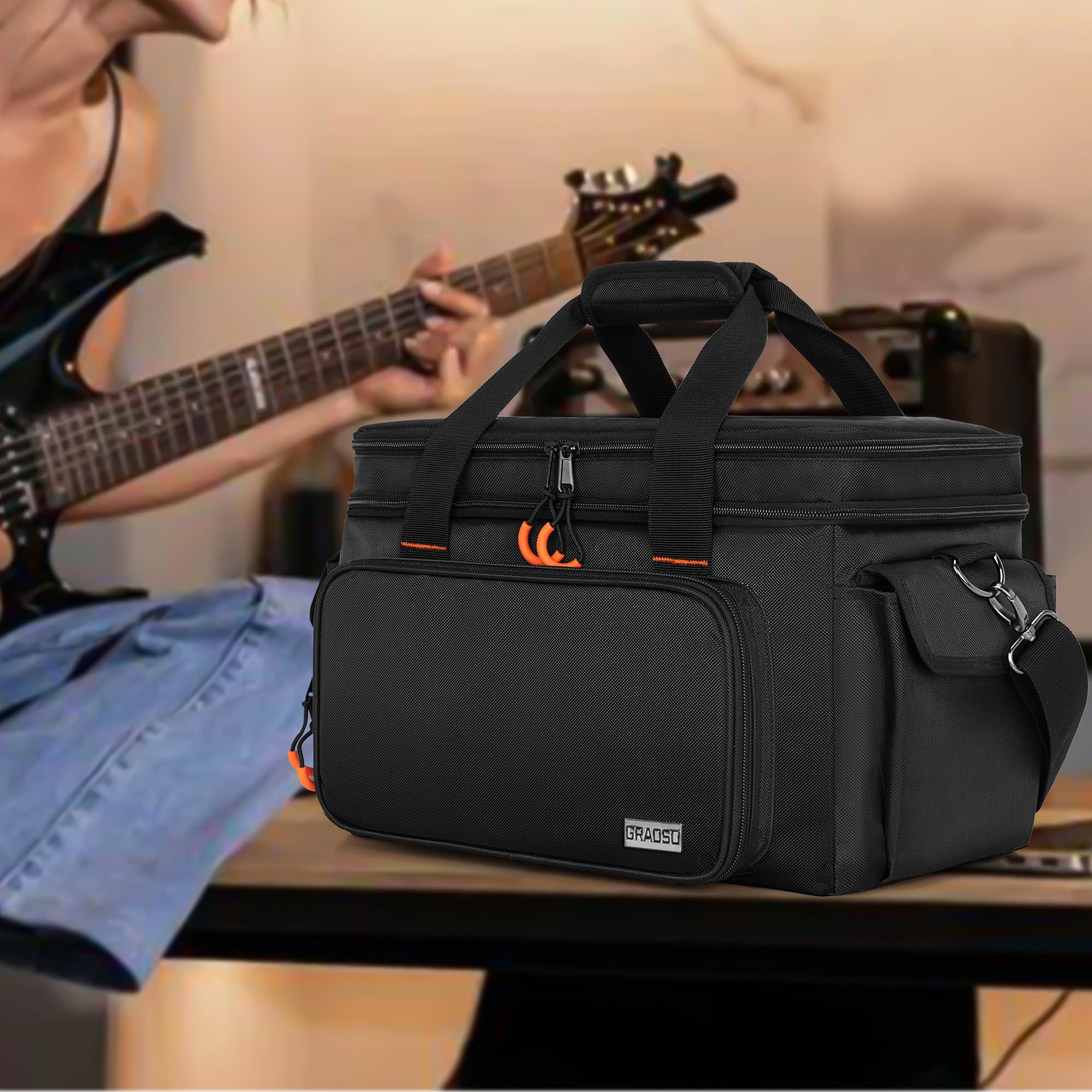 Carry Bag Compatible with Positive Grid Spark 40 Amp, Music Gear Case Black