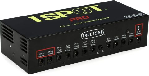 Truetone 1 SPOT Pro CS12 Guitar Pedal Power Supply with 12 Isolated Outputs, 9Vac 9Vdc 12V 18V variable voltage, Studio Power for Your Pedalboard