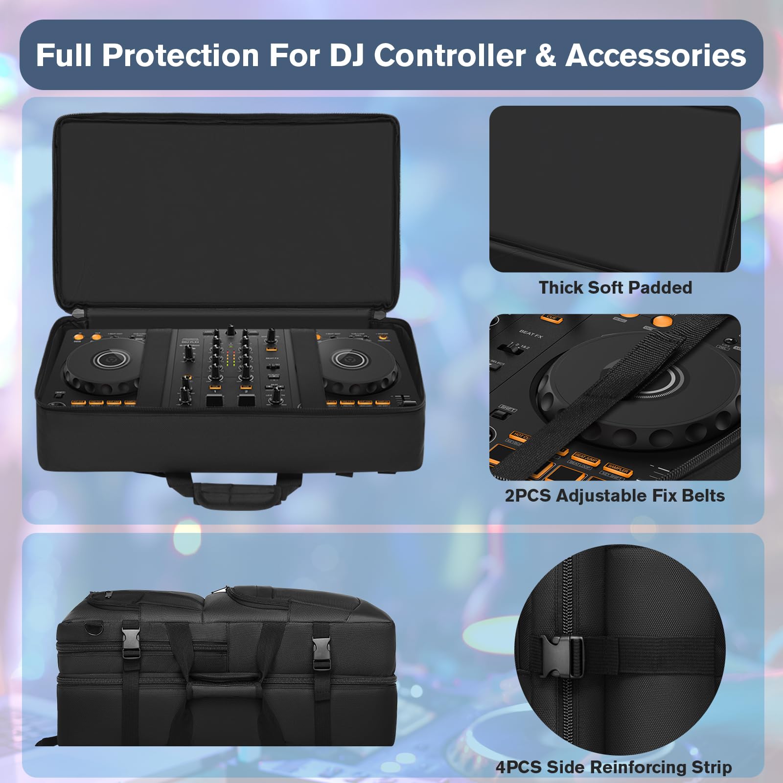 DJ Controller Case Backpack Compatible with DDJ FLX4 / 400 / REV1 / SB3