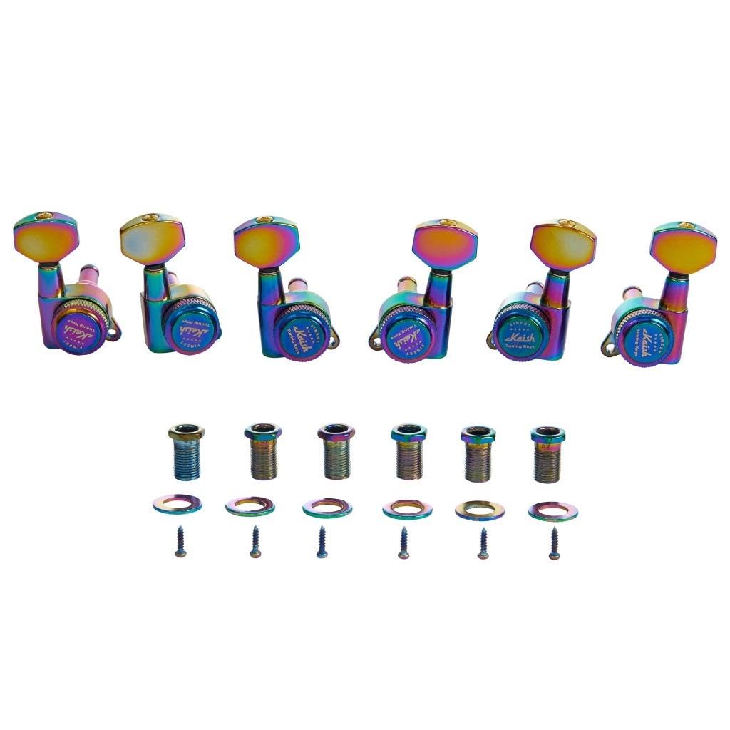 Guitar Locking Tuners 18:1 Guitar Tuning Keys Pegs Locking Tuning Machines Heads for Strat/Tele/Les Paul/SG Electric/Acoustic Guitars Burnt Chrome