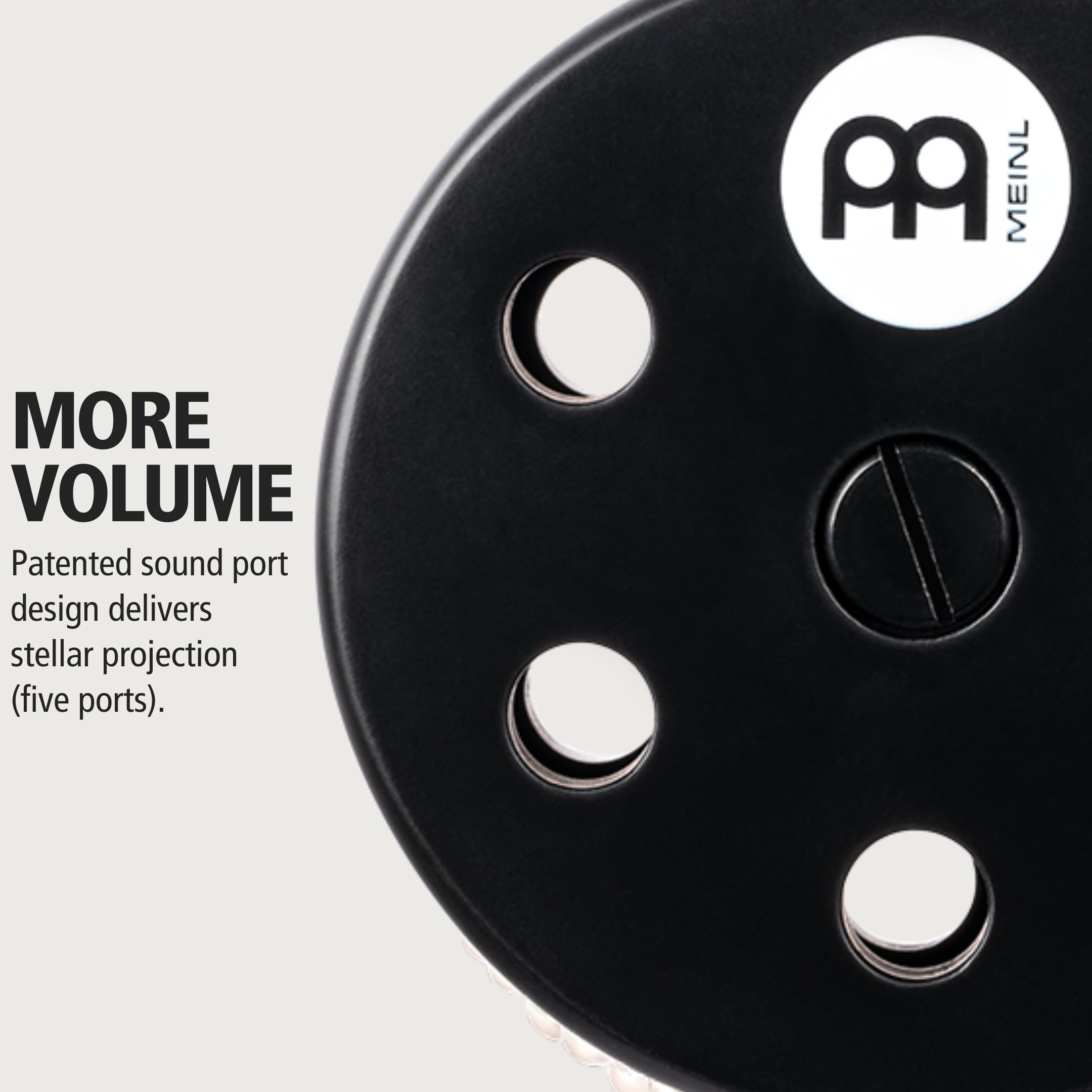 Meinl Percussion Turbo Cabasa with Sound Ports for Extra Projection, Medium Size-Wooden Handle with Padded Soft Grip, Steel Cylinder and Chain, 2-YEAR WARRANTY, CA5BK
