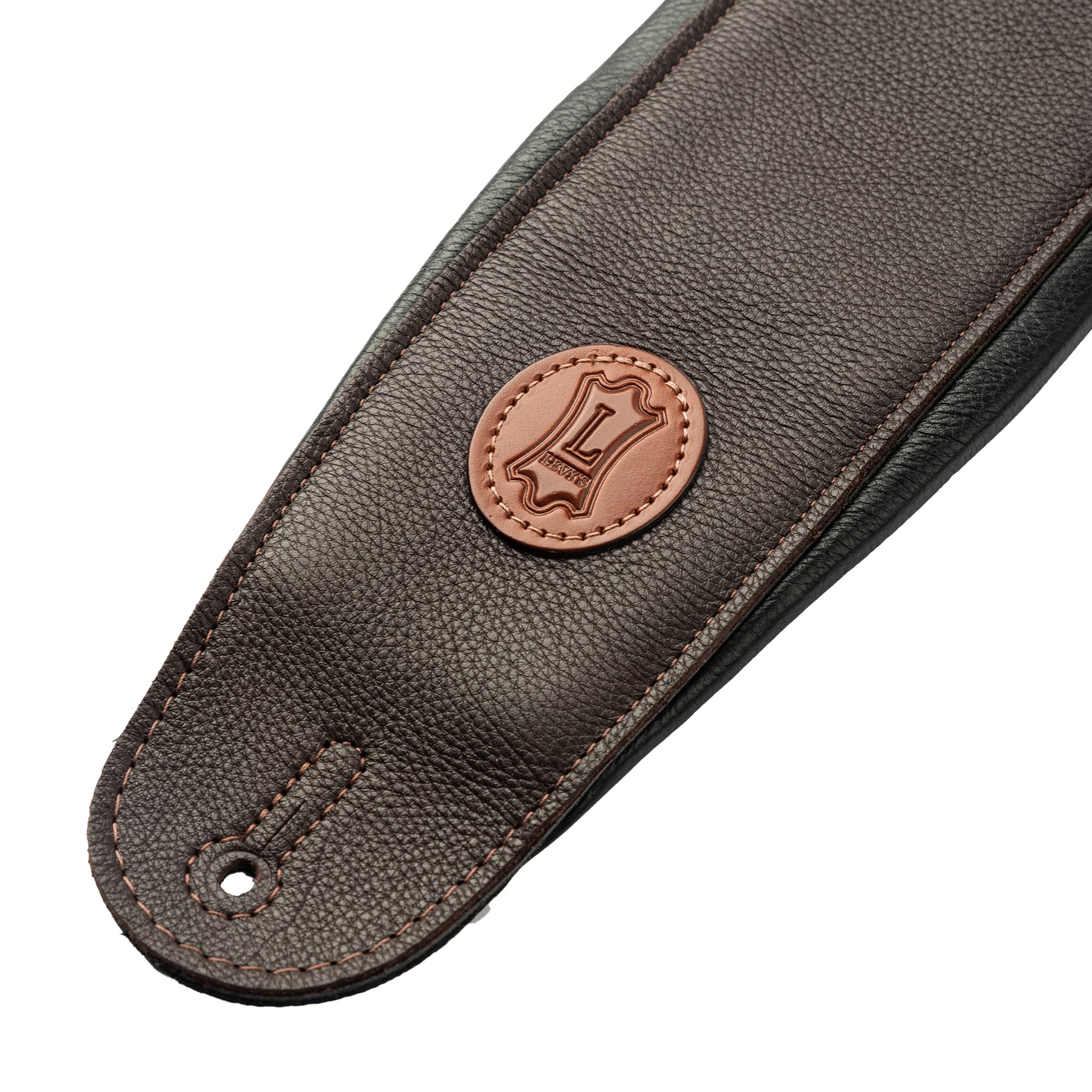 Levy’s Leathers Signature Legacy Series 4.5″ Garment Leather Guitar Strap, Dark Brown (MSS2-4-DBR)