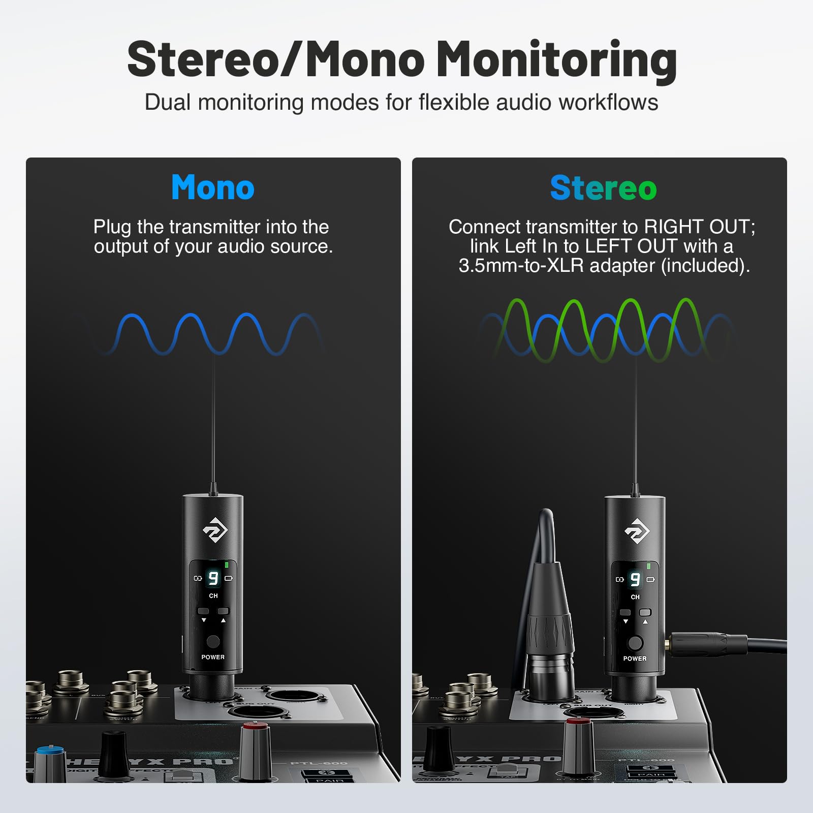 Phenyx Pro Compact UHF Stereo Wireless in-Ear Monitor System PDP-M