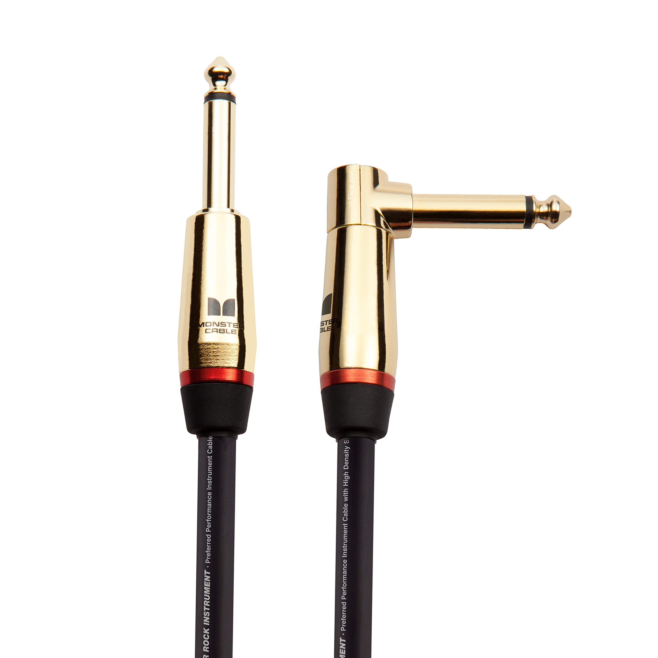 Monster Prolink Rock Instrument Cable – 12′ – Right Angle to Straight