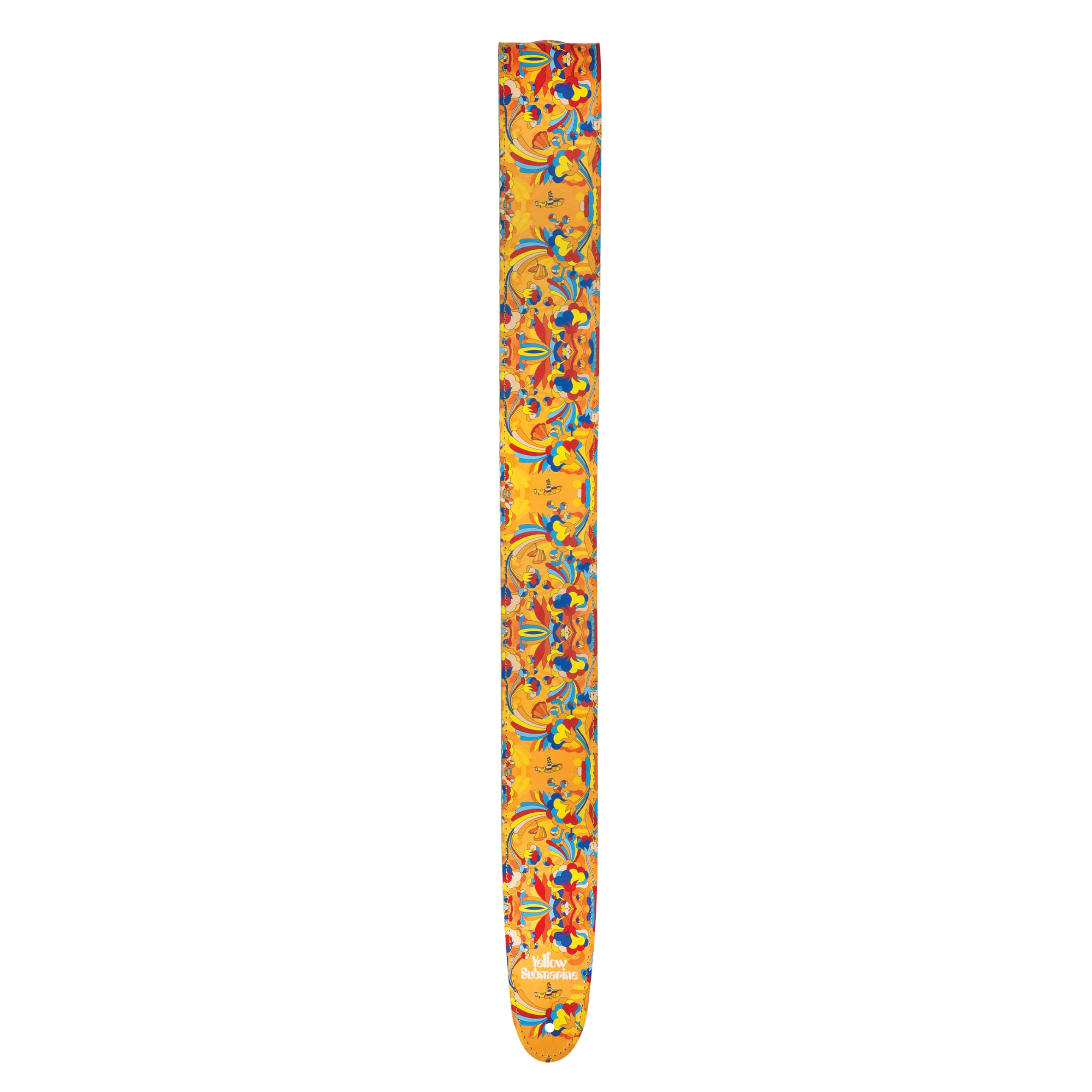 D’Addario 25BYS02 Beatles Guitar Strap – Beatles Guitar Accessories – Vinyl – Yellow Submarine, Primrose Prairie