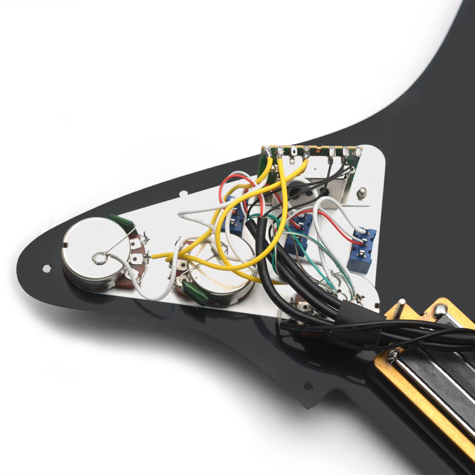 SSH-Coil Splitting Electric Guitar Pickguard Two Mini Humbucker + ONE 4 Coil Pickup High Output-(9K/9K/18K) Loaded Prewired Scratchplate (Abalone Pearl, SSH)