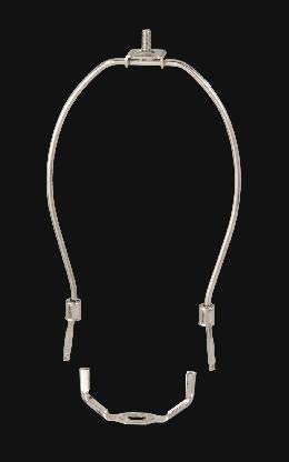 B&P Lamp® Small 6 Inch Regular Weight Lamp Shade Harp Holder for Table and Floor Lamps, Polished Nickel Finish