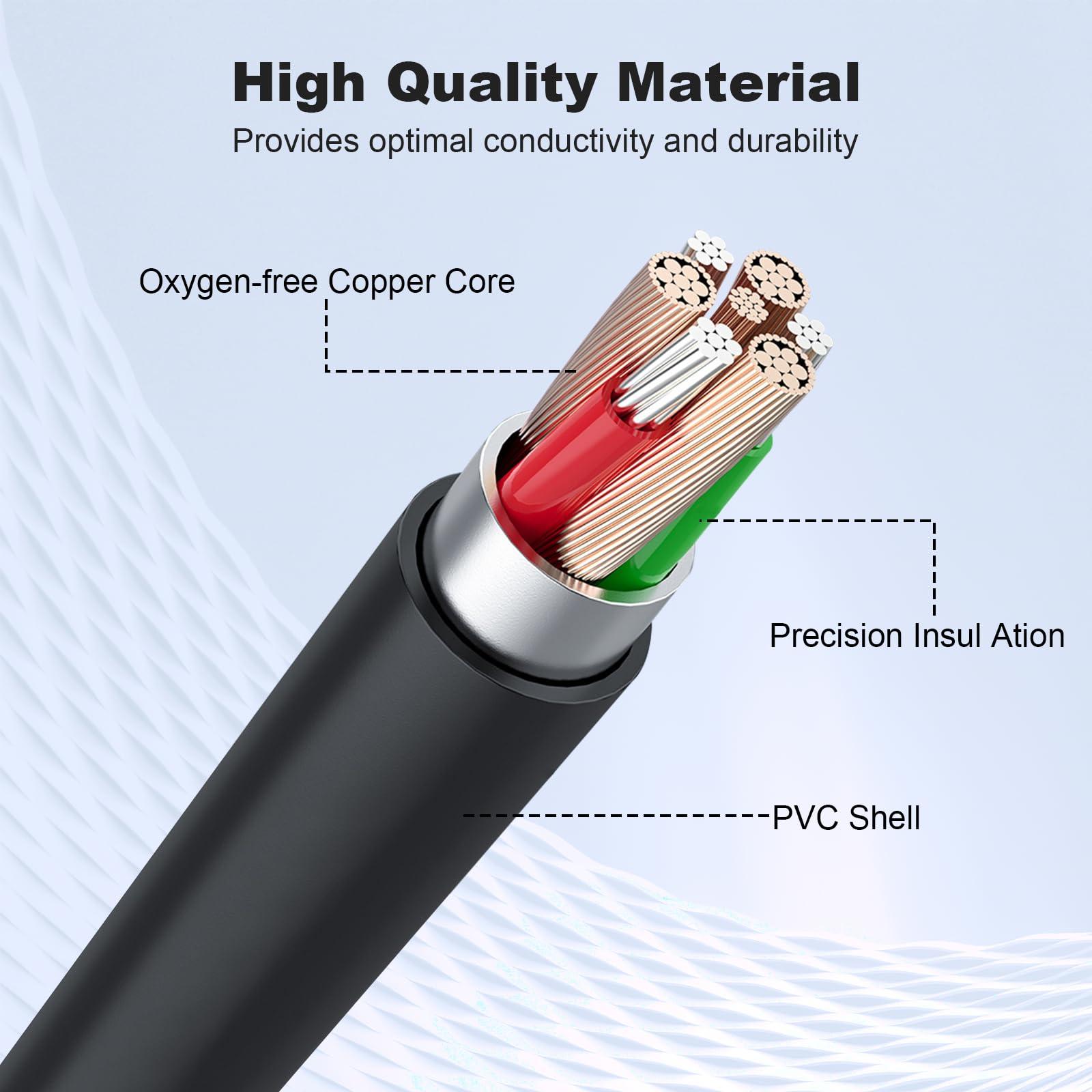 Arzweyk USB Type C Data Charging Cable Cord Compatible with HyperX QuadCast 2, SoloCast, QuadCast S USB Condenser Gaming Microphone, TONOR TC30,Elgato Wave 3 Mic 10Ft