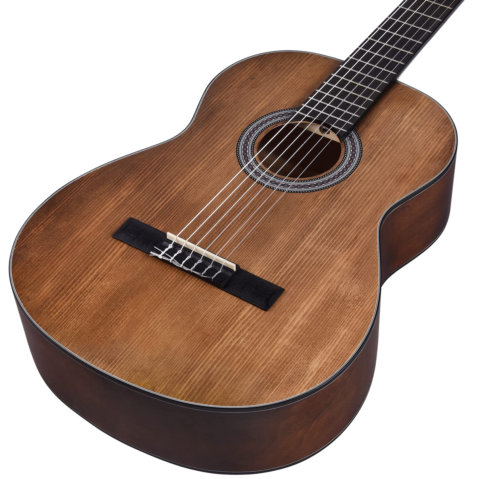 Winzz Classical Guitar 4/4 Adult Classical Guitar for Beginners 39 Inches Brown