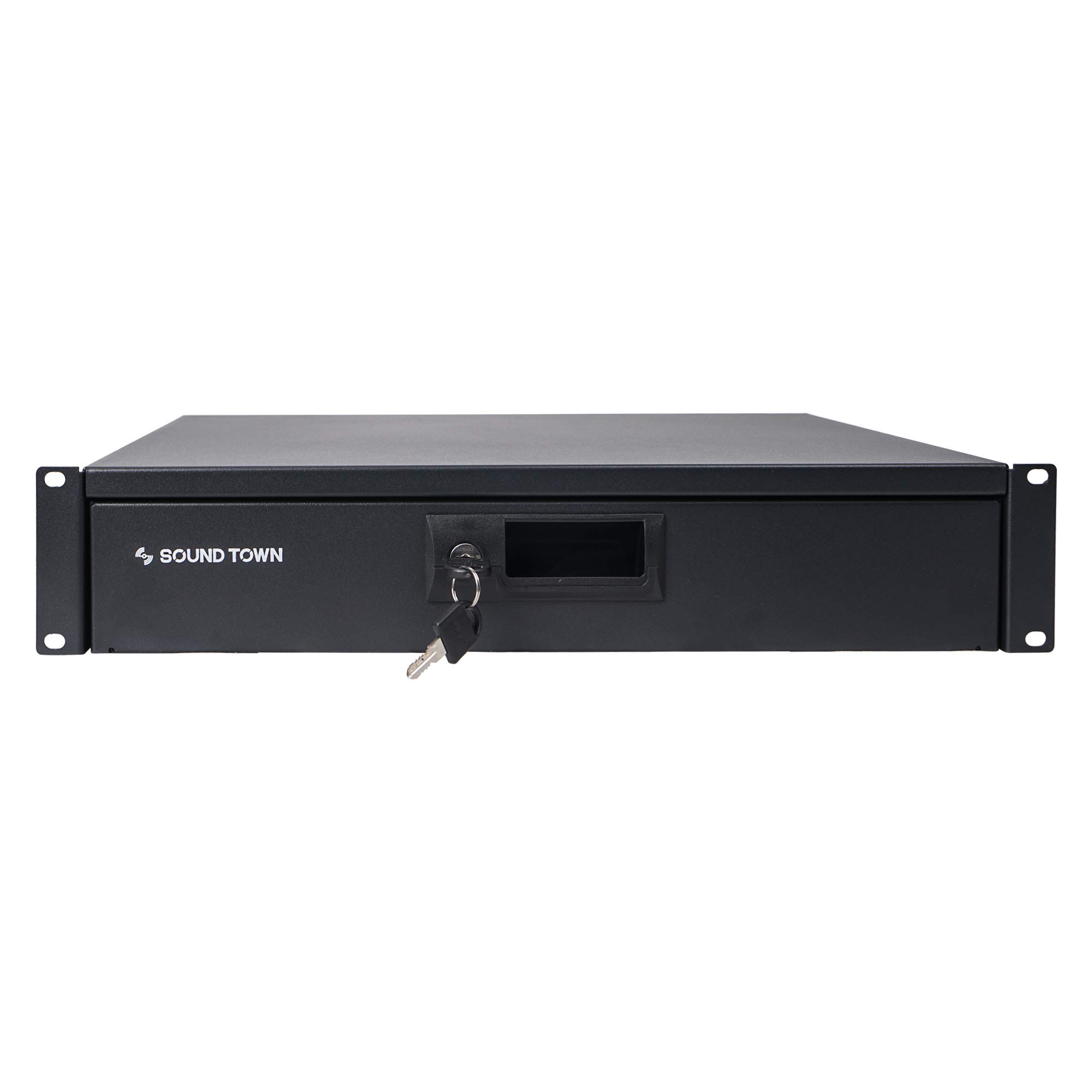 Sound Town 19-inch 2U Locking Rack Drawer, with Protection Foam (STRD-2D)