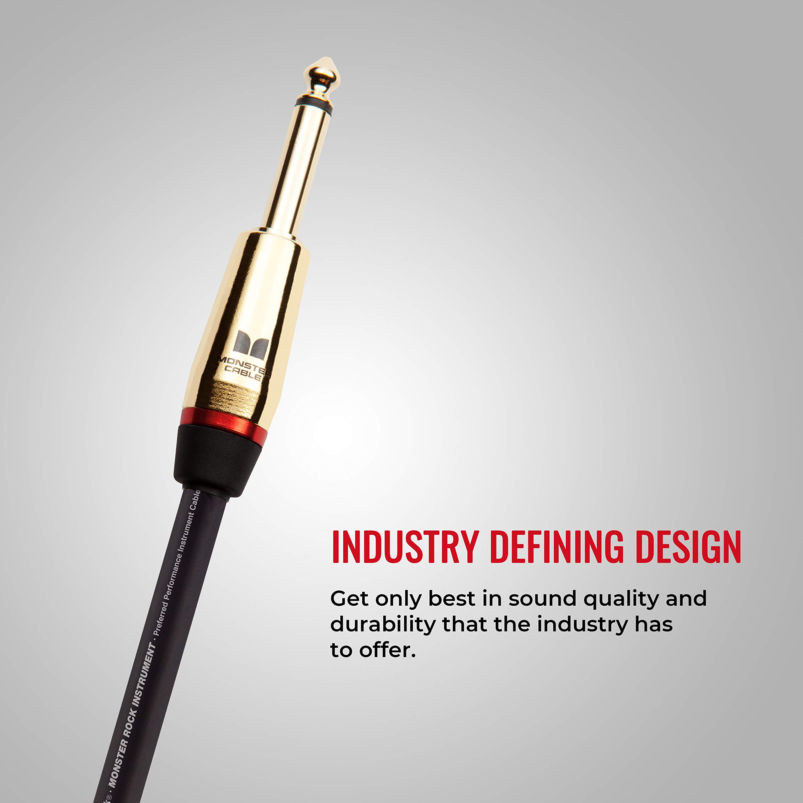 Monster Prolink Rock Instrument Cable – 12′ – Right Angle to Straight