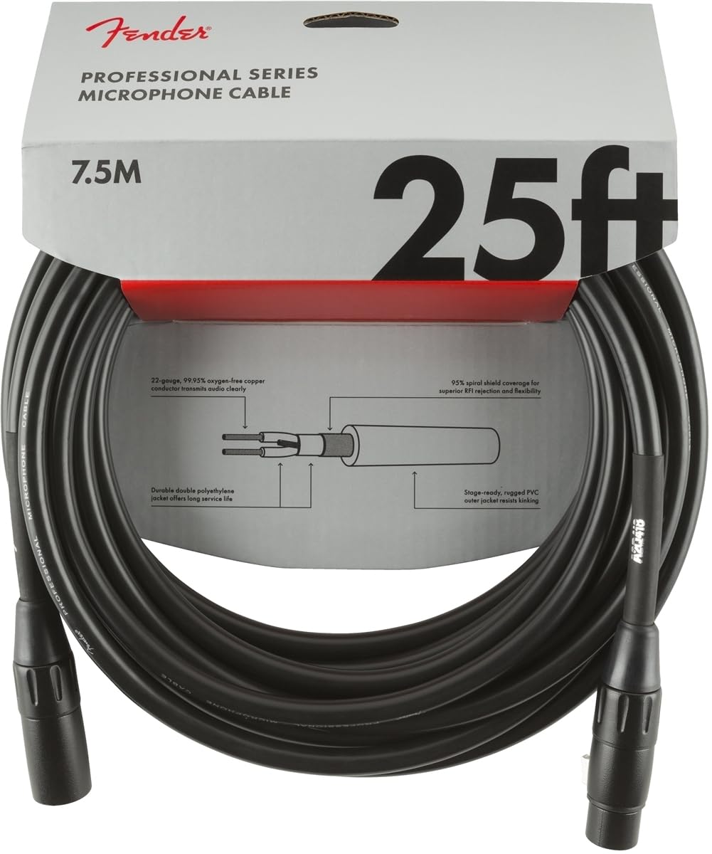 Fender 990820015 Microphone Cable – 25 ft