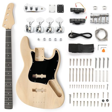 Ktaxon DIY Electric Guitar Kit, 46 Inch DIY Bass Guitar Kit (Kjazz)